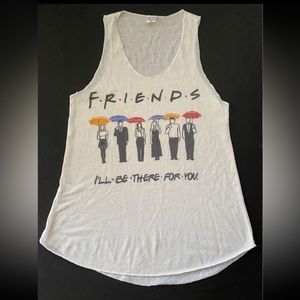 Vintage Tank top Friends Umbrella Tree TV show - White